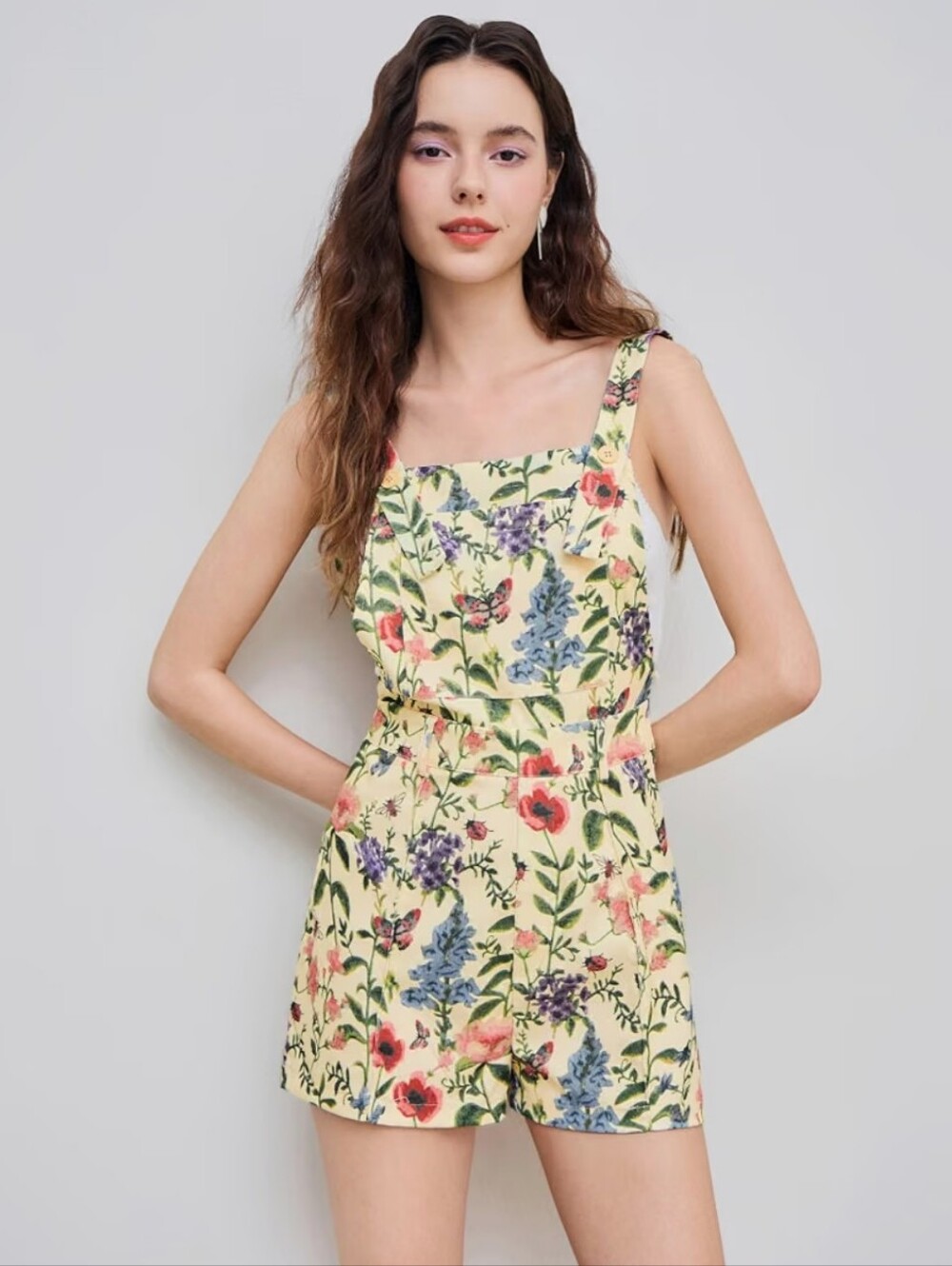 {CIDER} Women Floral Corduroy Romper - Size XL